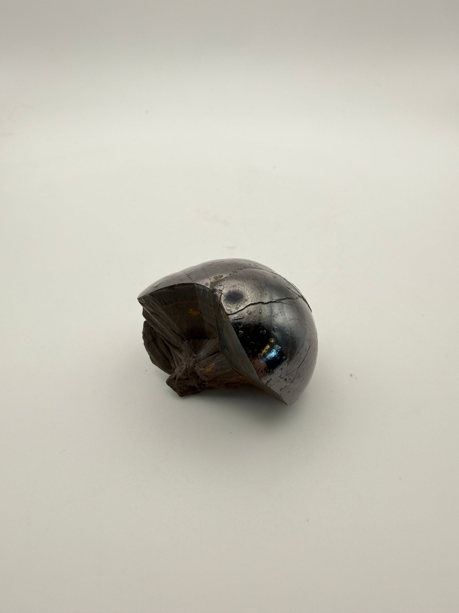 Small raw hematite specimen.