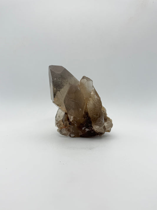 Smoky quartz cluster with good clarity and color.