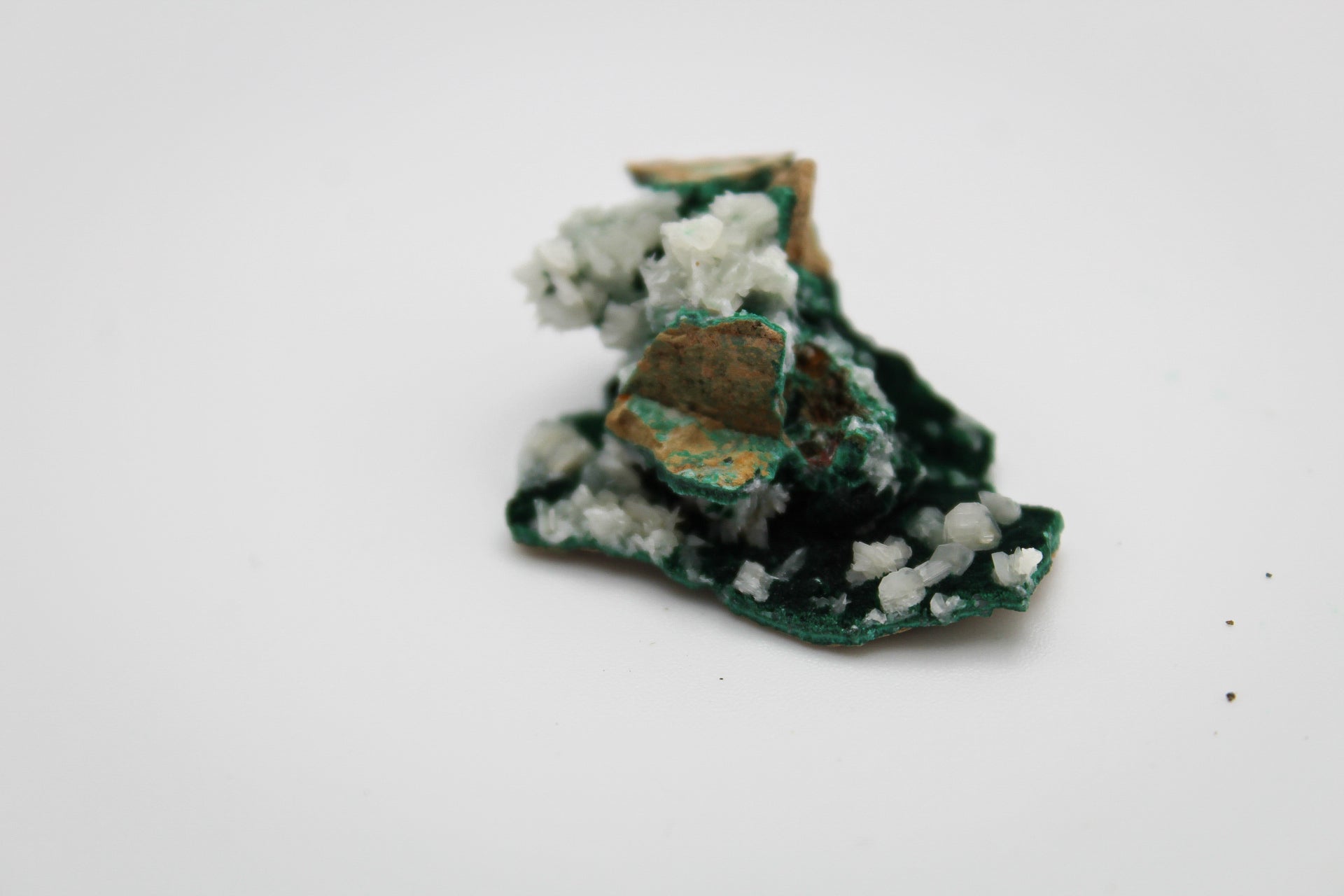 Raw velvet malachite specimen