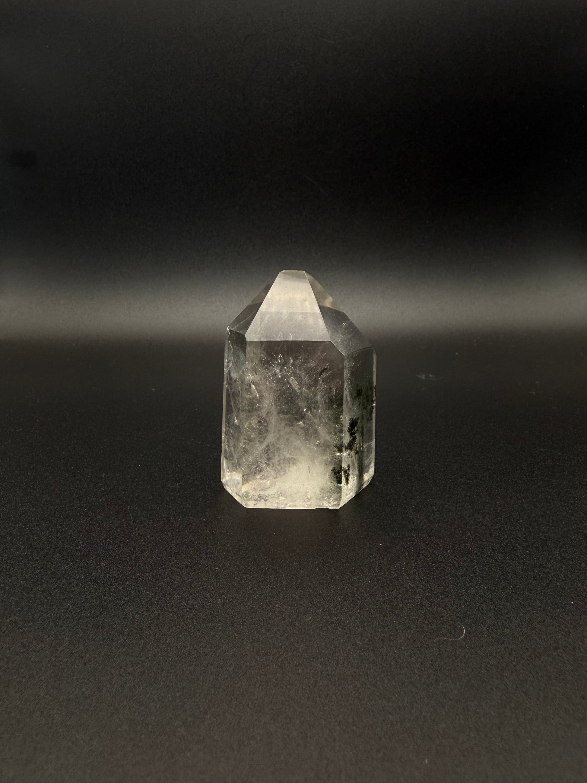 Garden quartz tower with six sides.