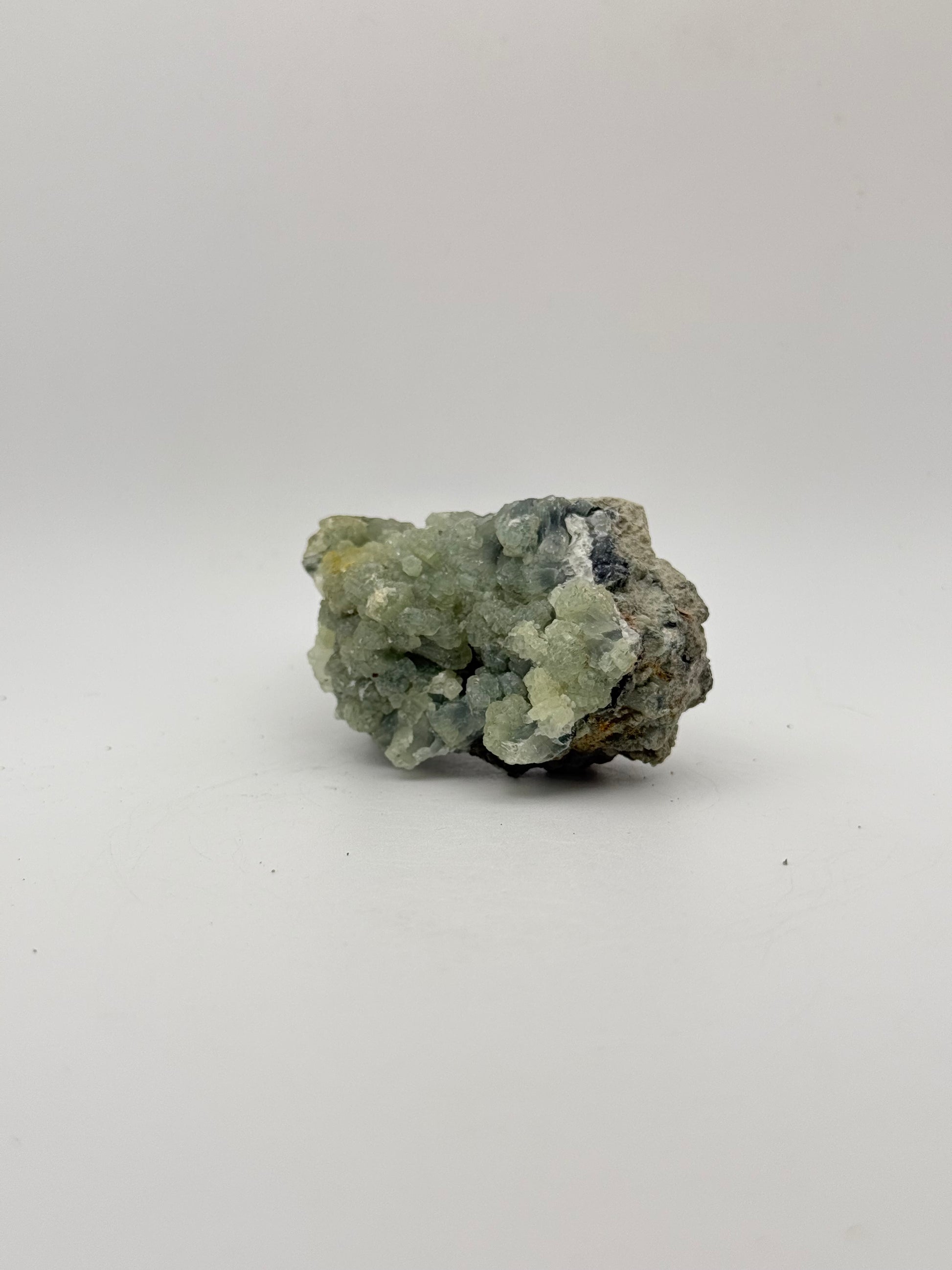 Raw prehnite specimen with amazing green color.
