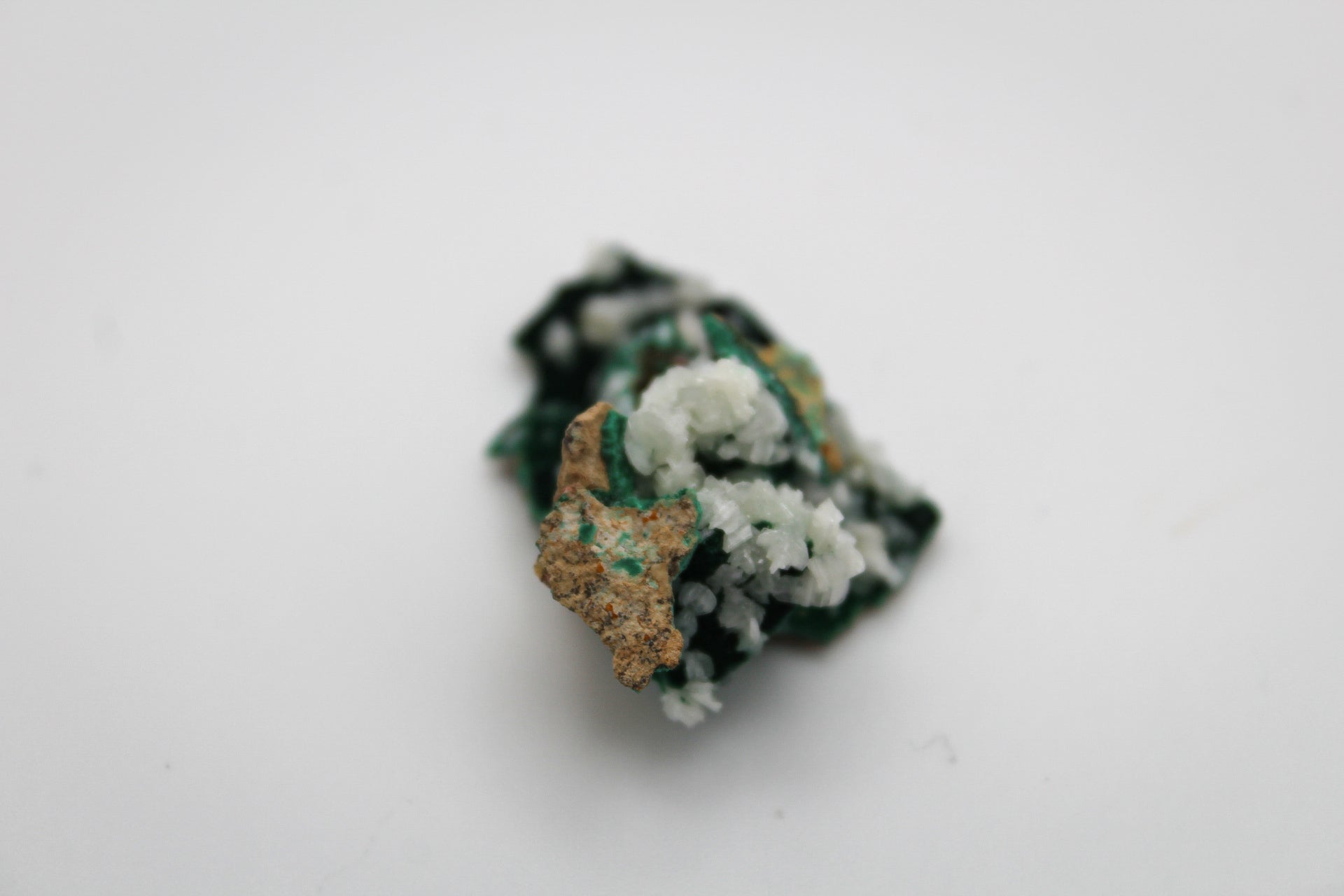 Raw velvet malachite specimen
