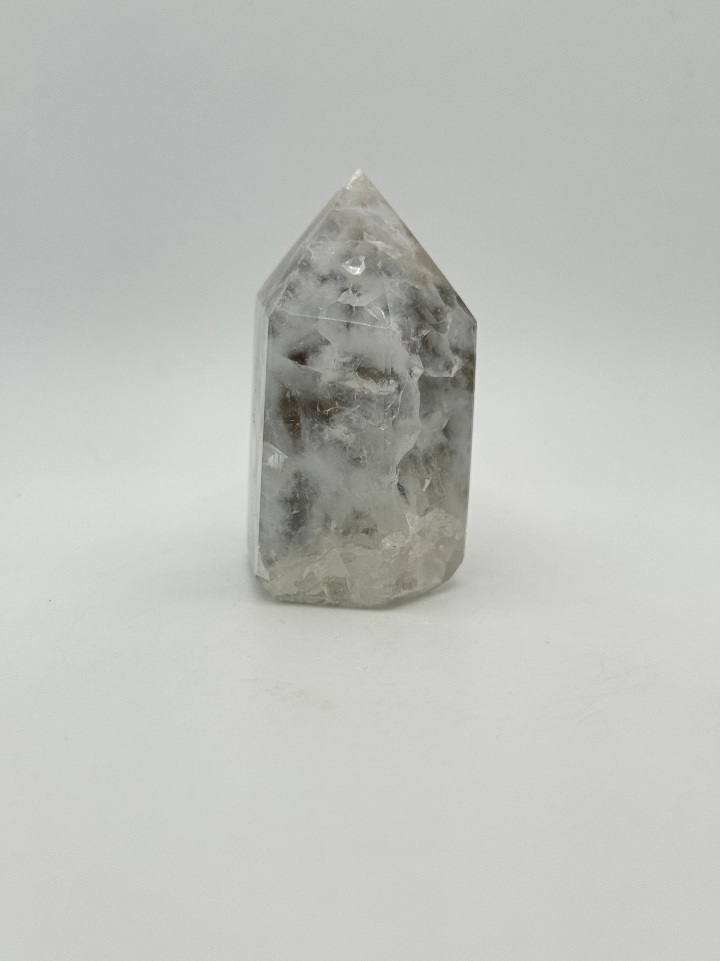 Polished druzy agate tower.
