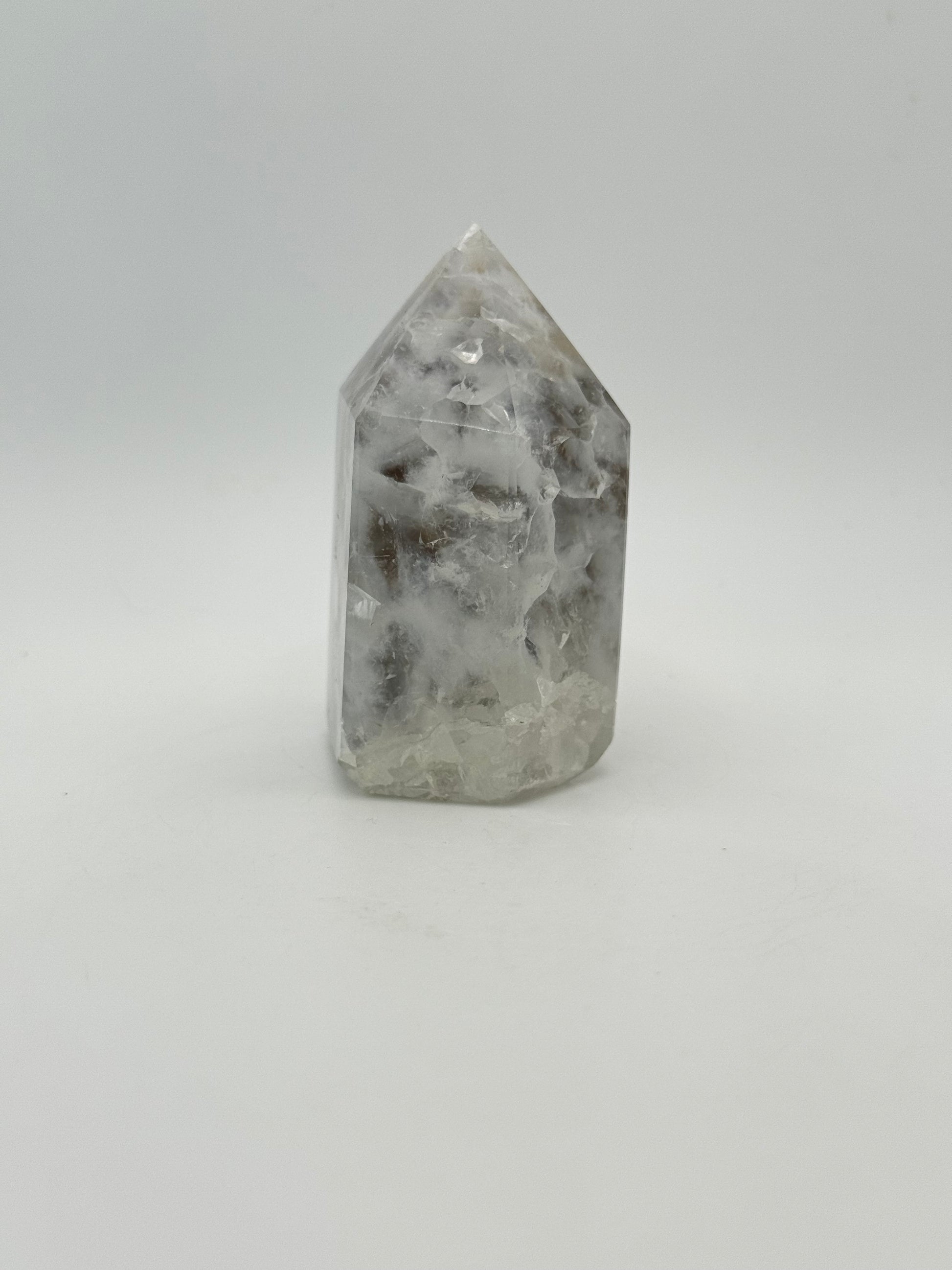 Polished druzy agate tower.