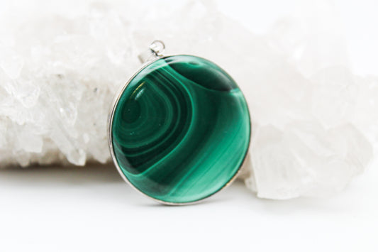 Malachite Pendant Round