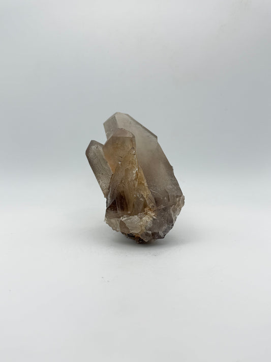 Smoky quartz cluster with good clarity and color.