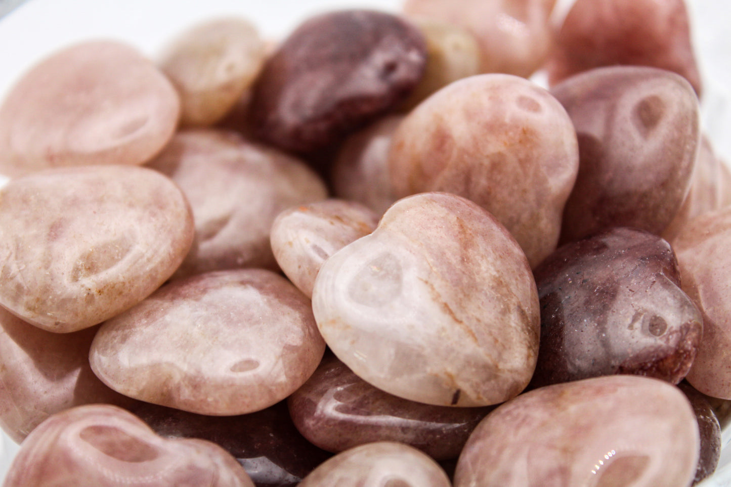 Strawberry Quartz Hearts