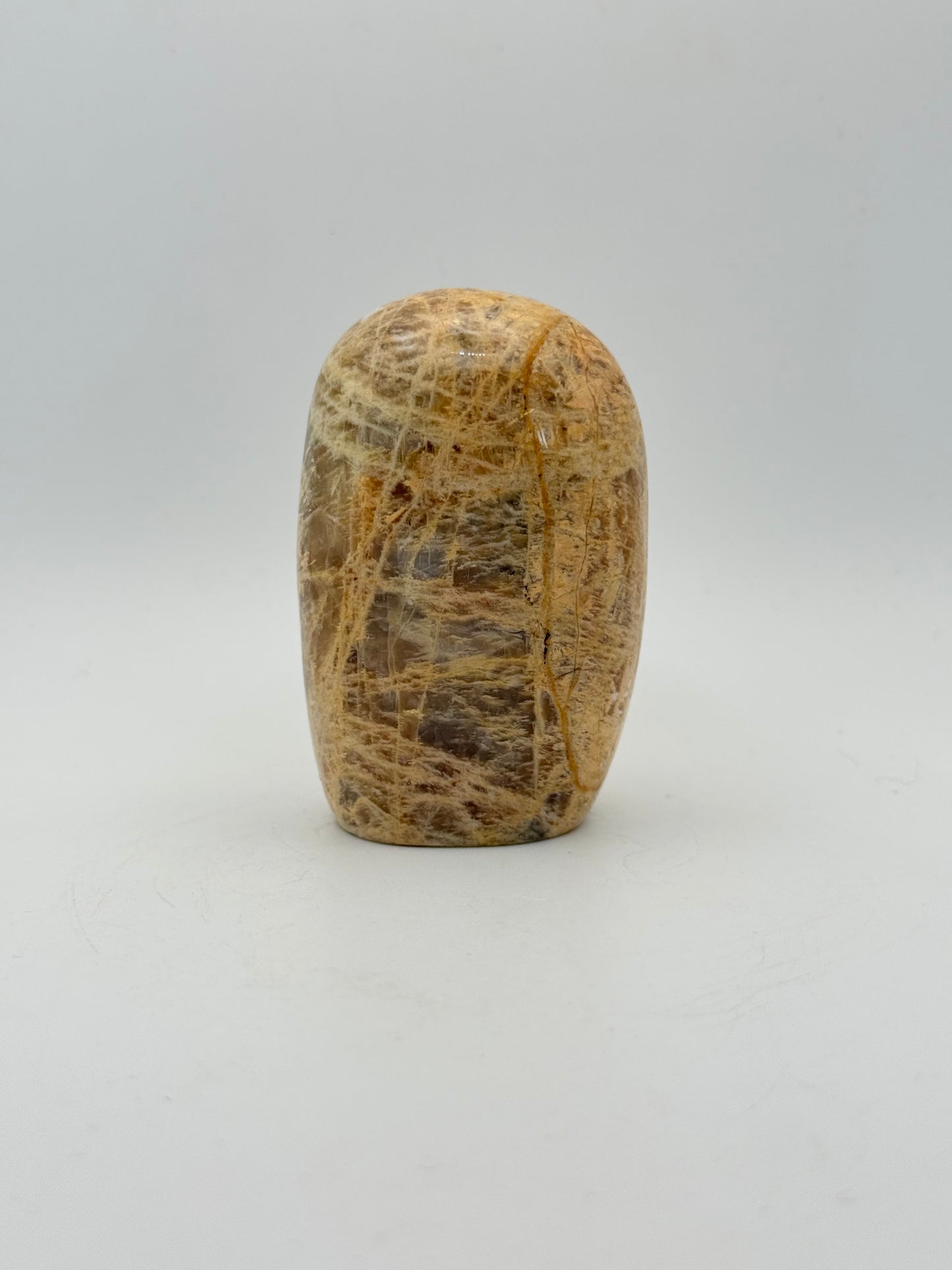 Polished yellow moonstone free form.