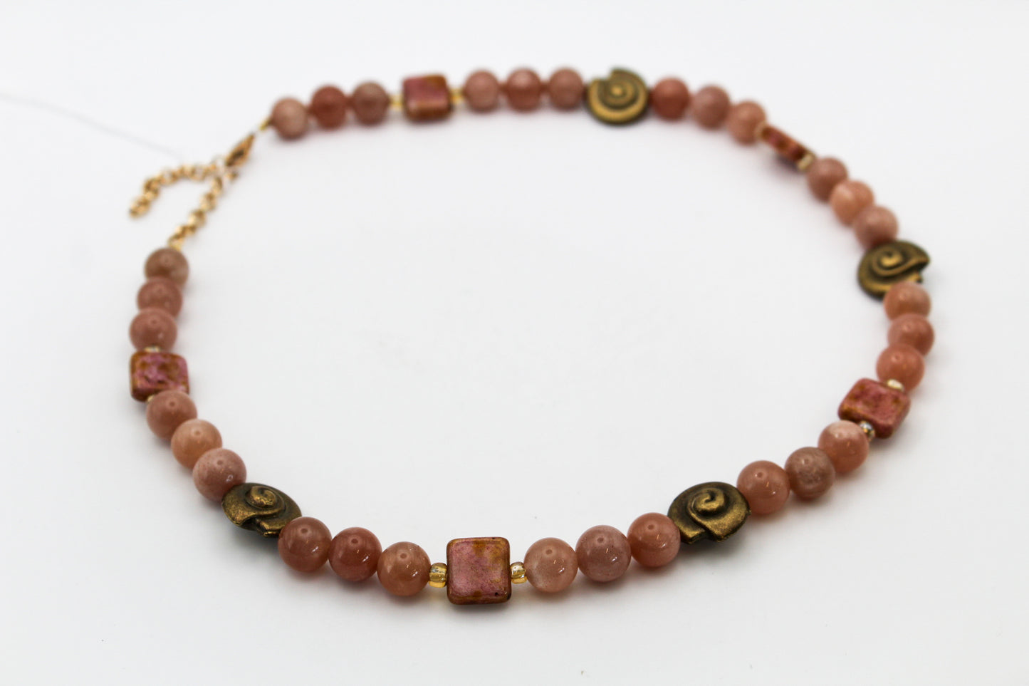 Peach Moonstone Nekclace