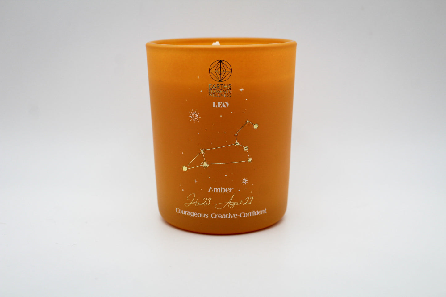 Leo zodiac candle.