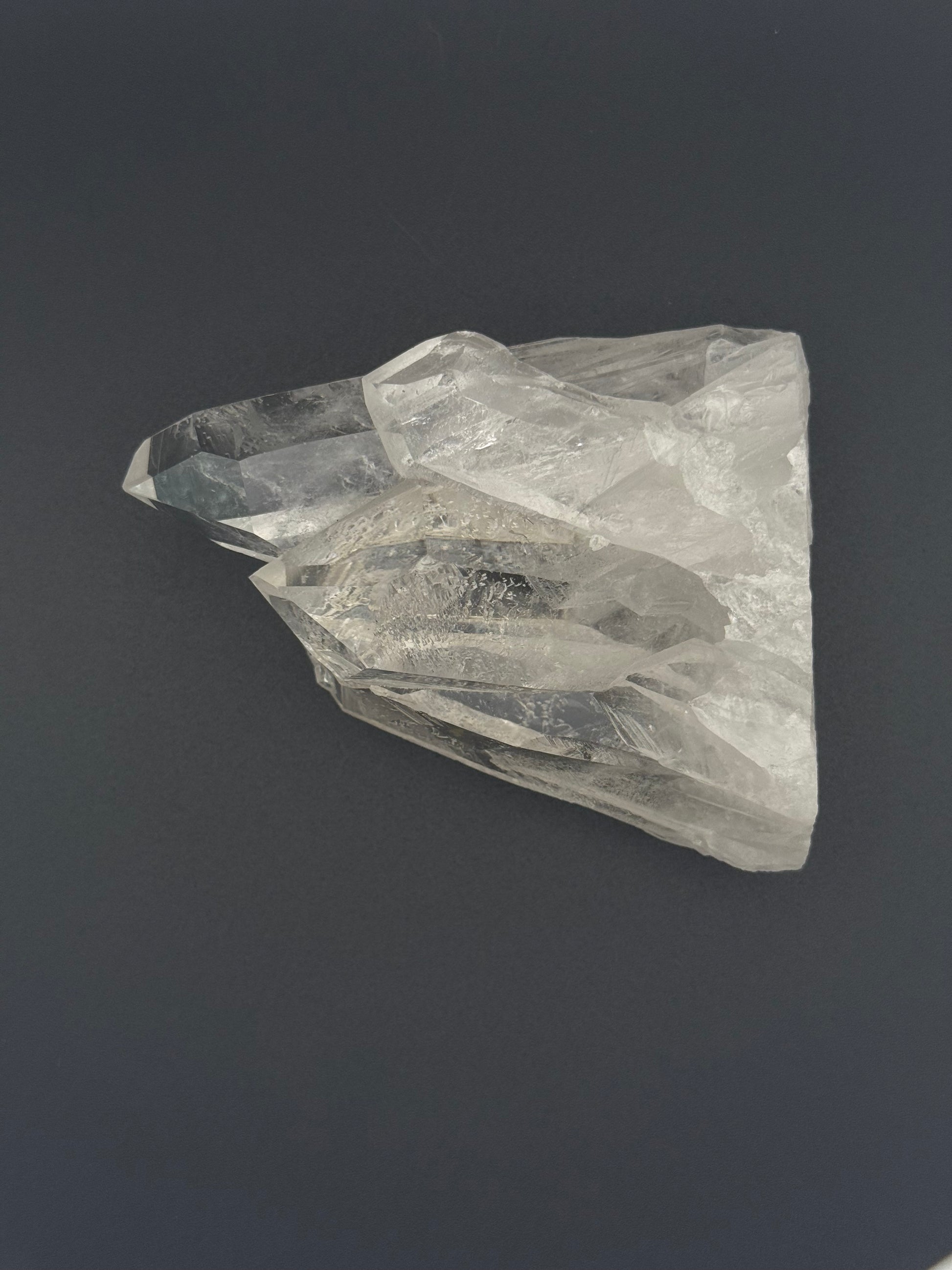 Clear Quartz crystal cluster specimen.