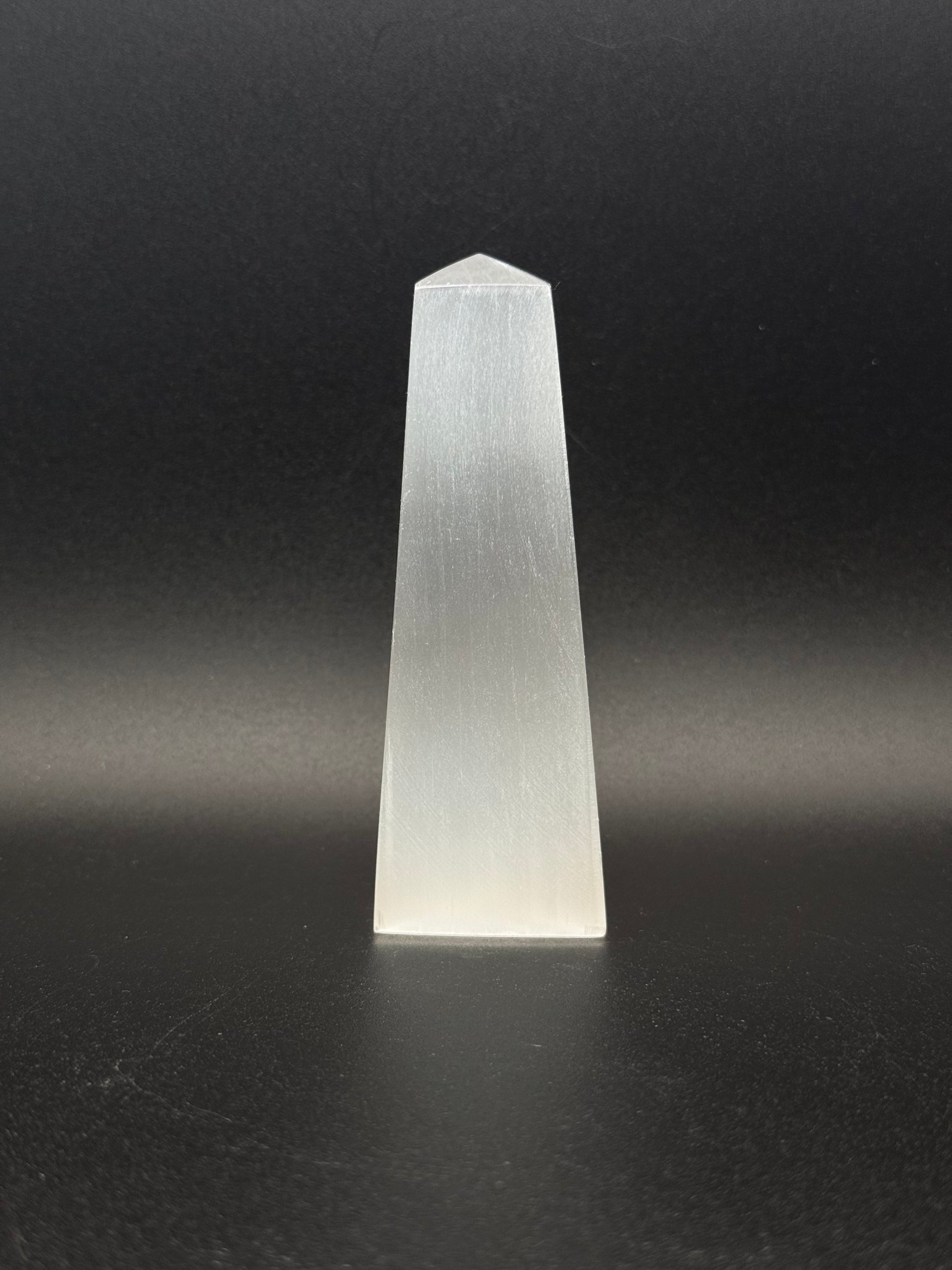 Selenite tower that is 10cm tall.