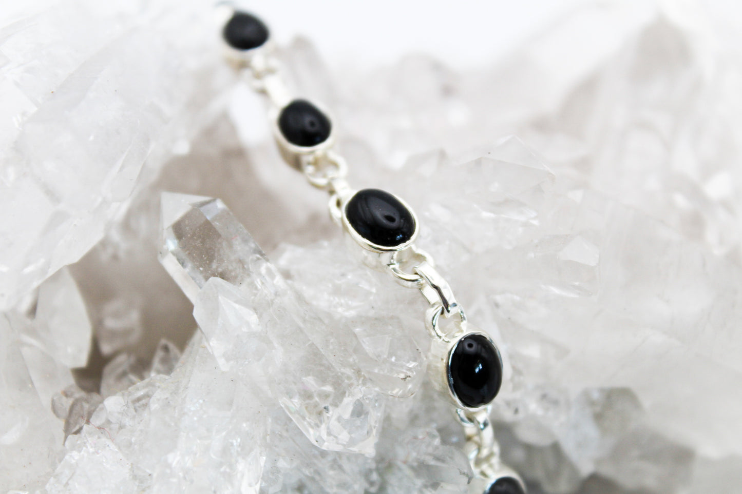Black Obsidian Bracelet 925
