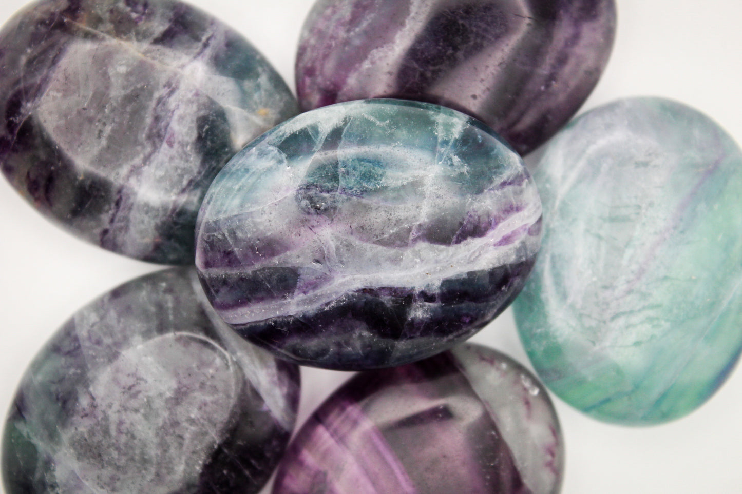Rainbow Fluorite Palm Stone