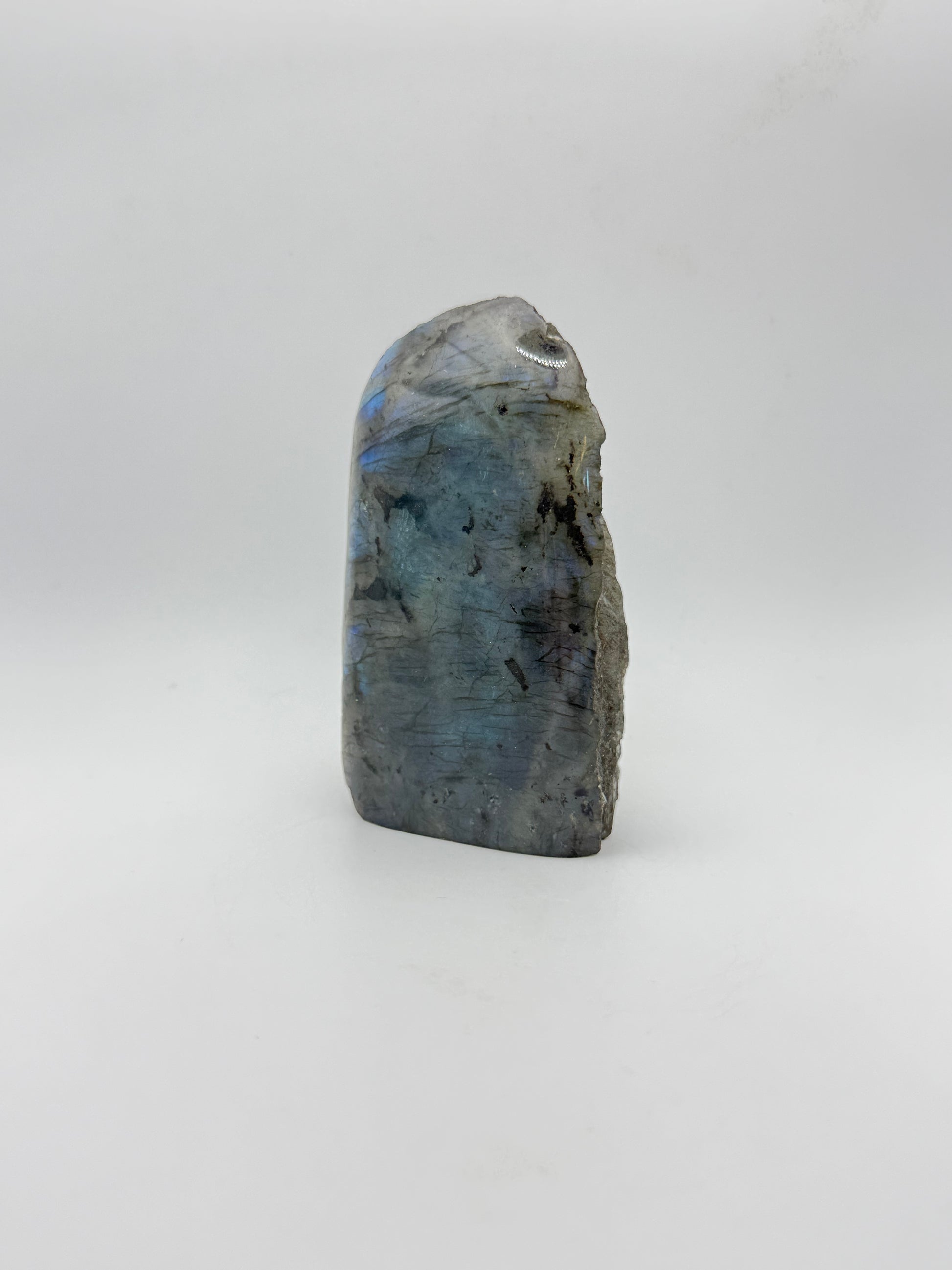 Labradorite half polished free form.
