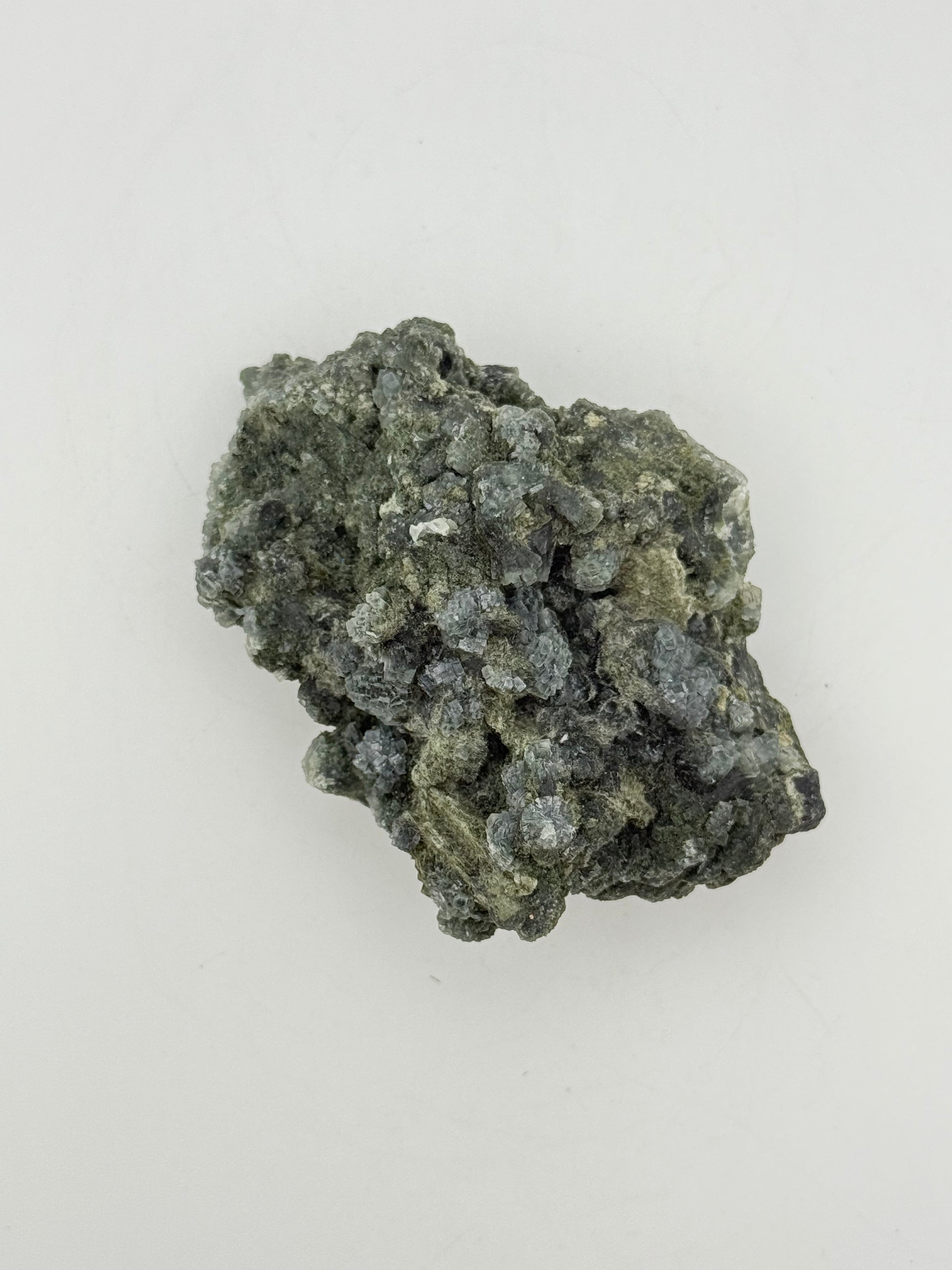 Raw prehnite specimen with amazing green color.