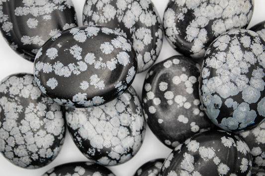 Snowflake Obsidian Pillows