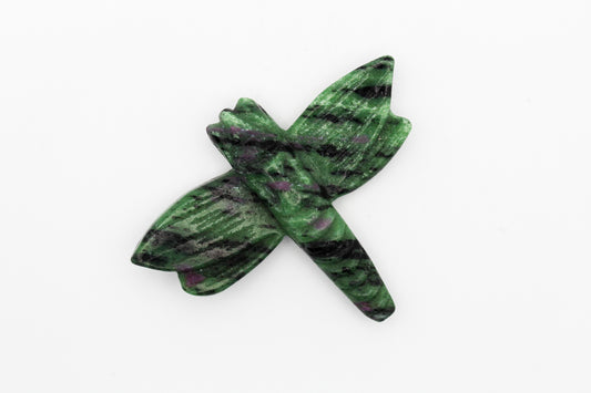 Ruby Zoisite Dragonfly Carving