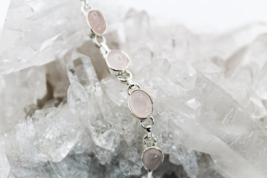 Rose Quartz Bracelet 925