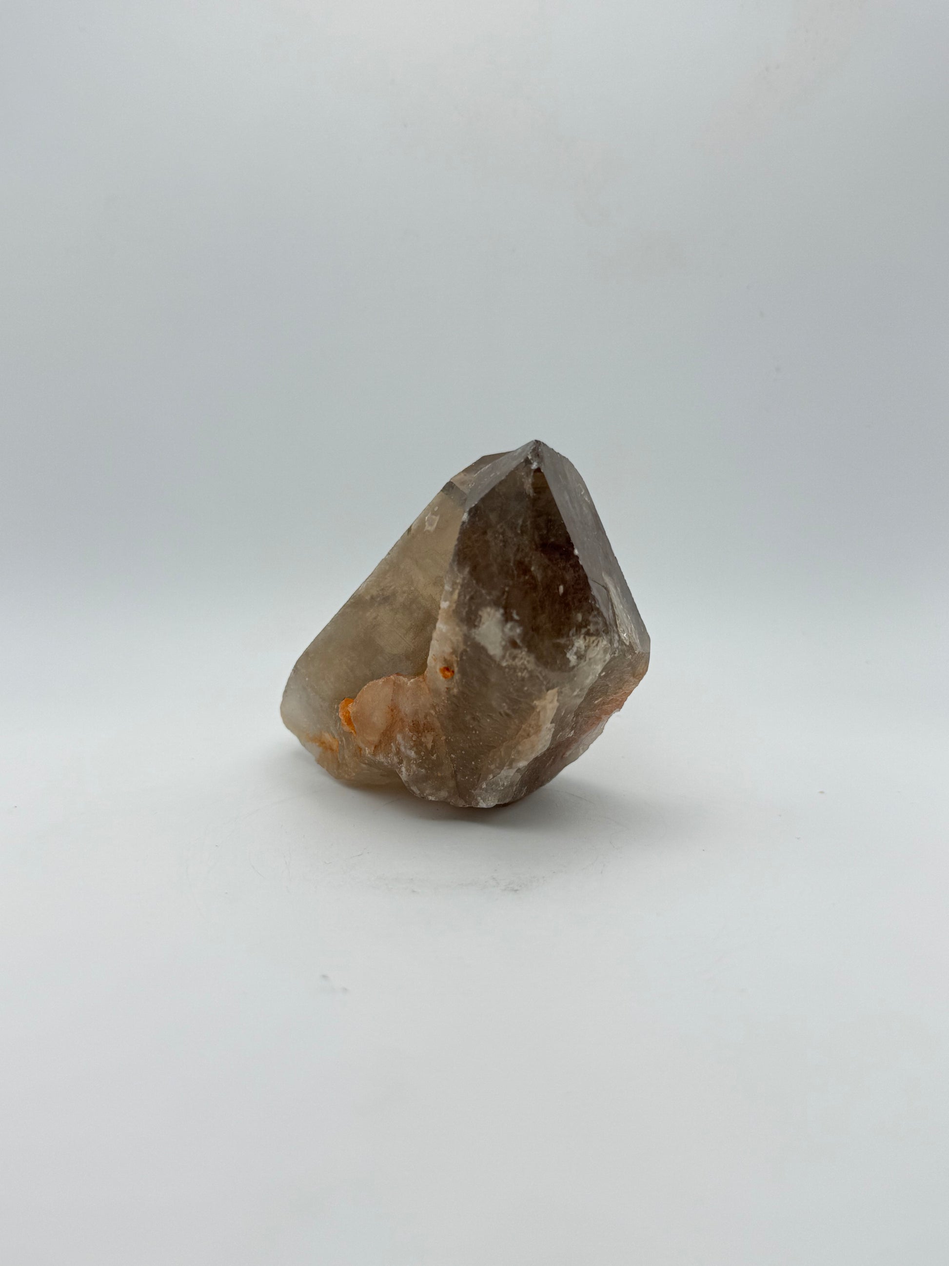 Smoky quartz cluster with good clarity and color.