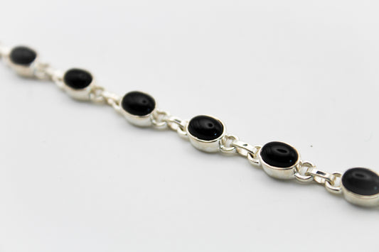 Black Obsidian Bracelet 925