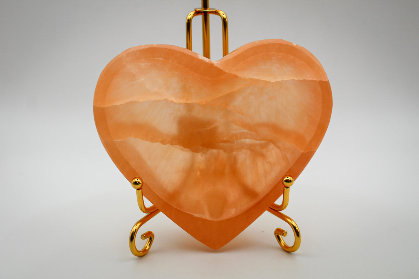 Orange Selenite Heart Bowl