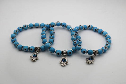 Sky Blue Evil Eye Bracelet