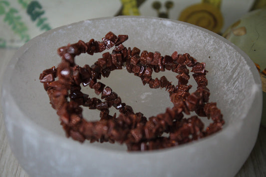 Goldstone Chip Bracelet