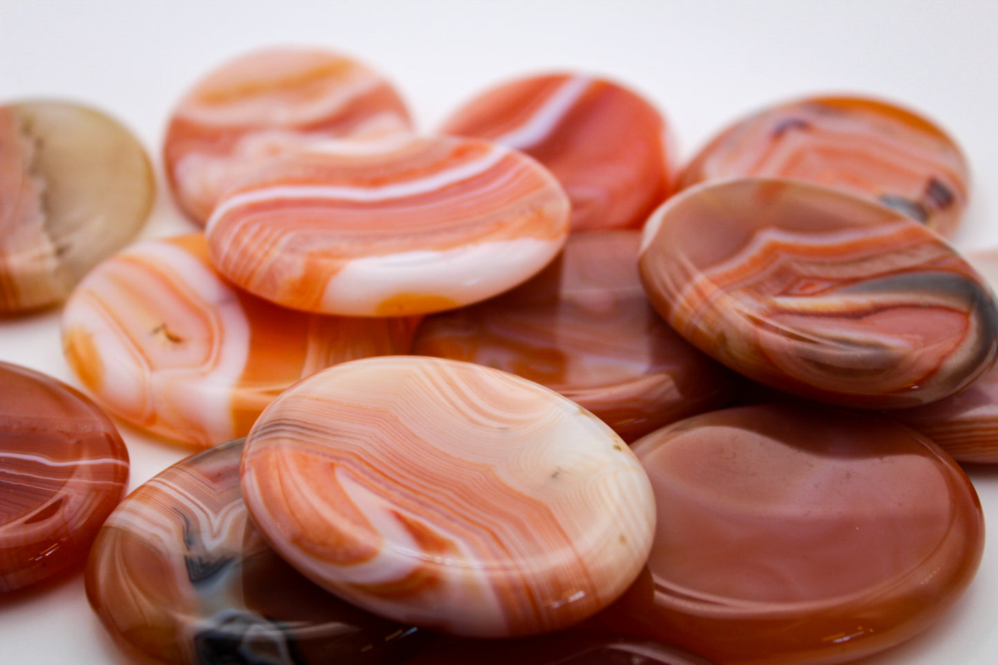 Banded Carnelian Worry Stone