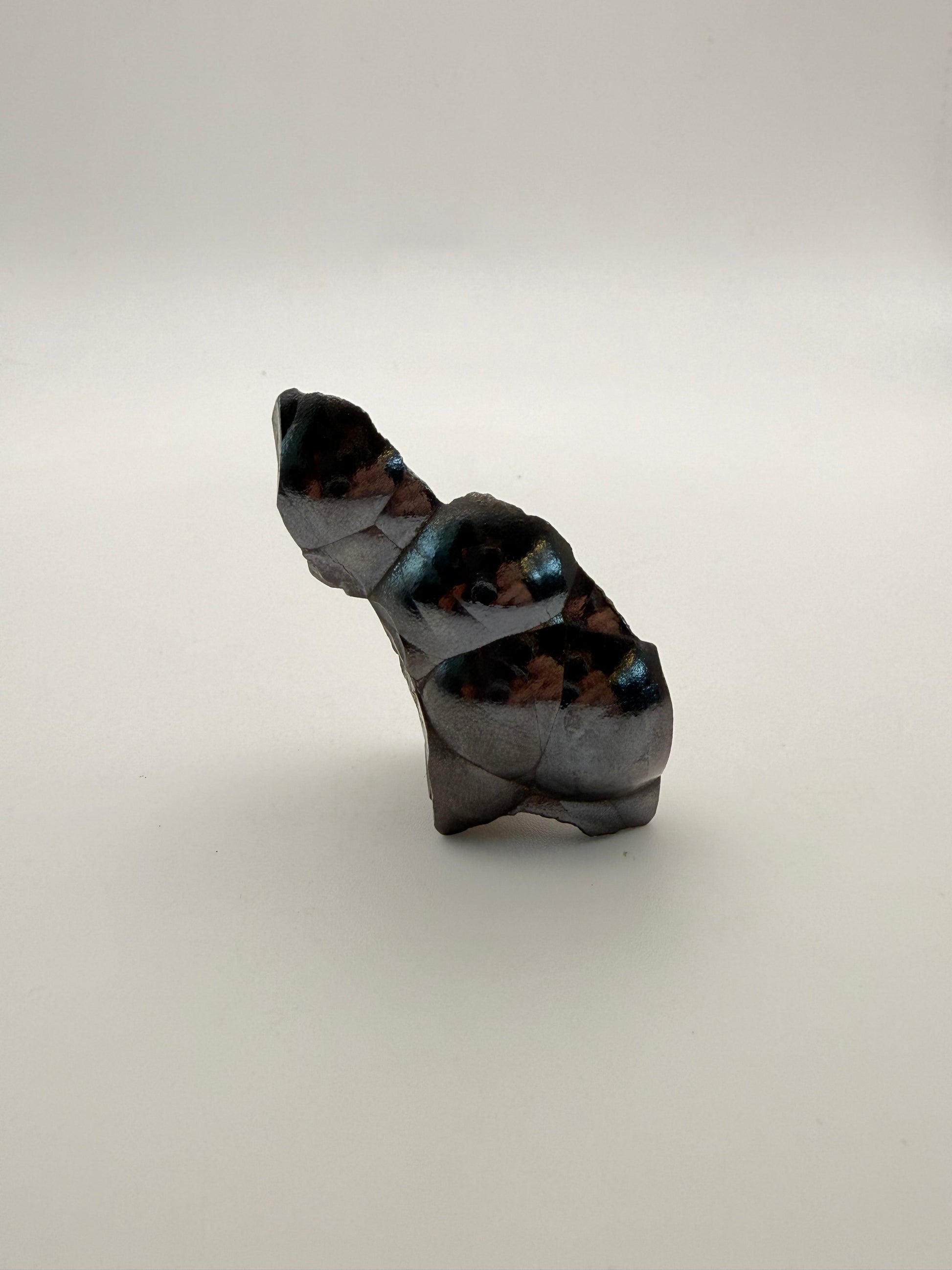 Small raw hematite specimen.