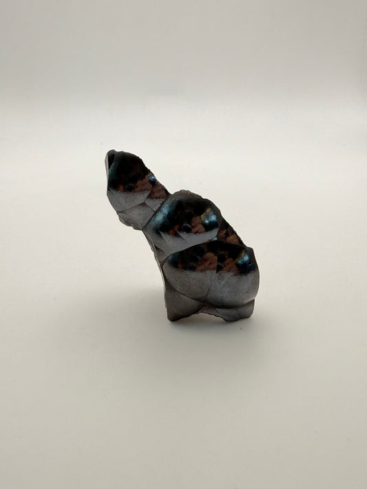 Small raw hematite specimen.