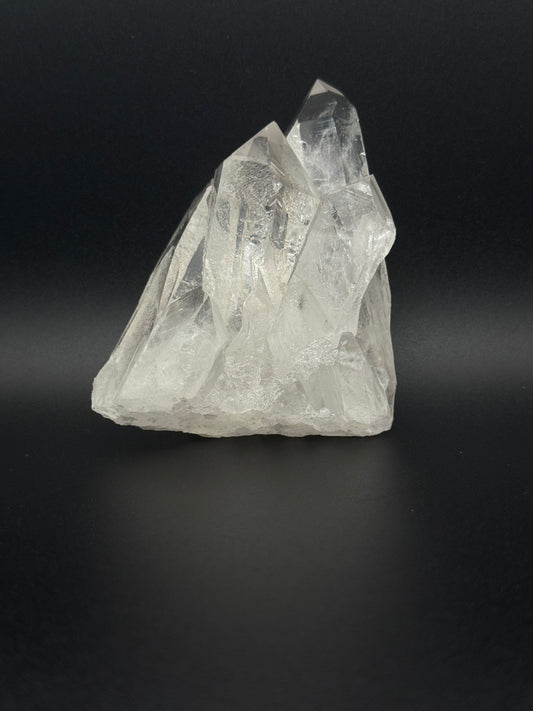 Clear Quartz crystal cluster specimen.