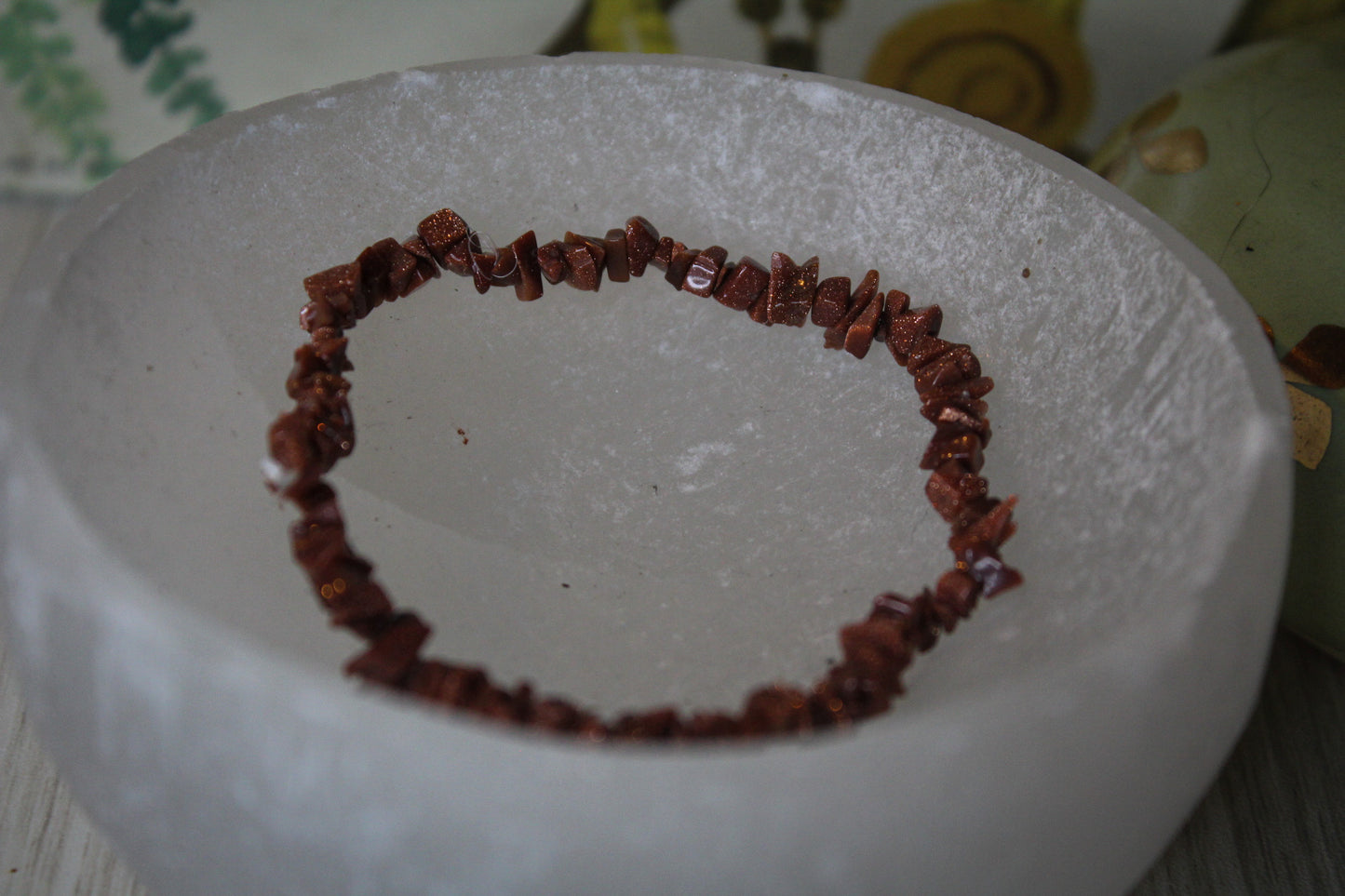 Goldstone Chip Bracelet