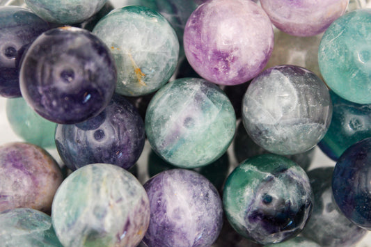 Rainbow Fluorite Spheres -22mm