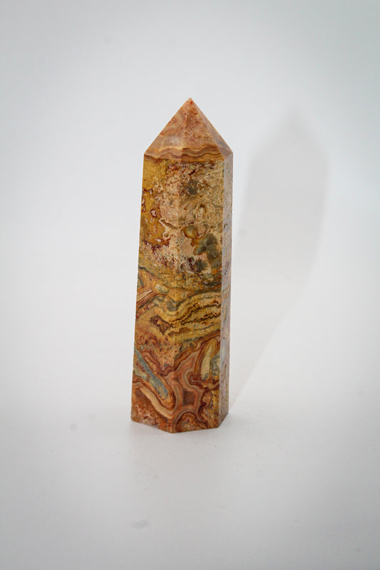 Yellow Crazy Lace Agate Tower 3