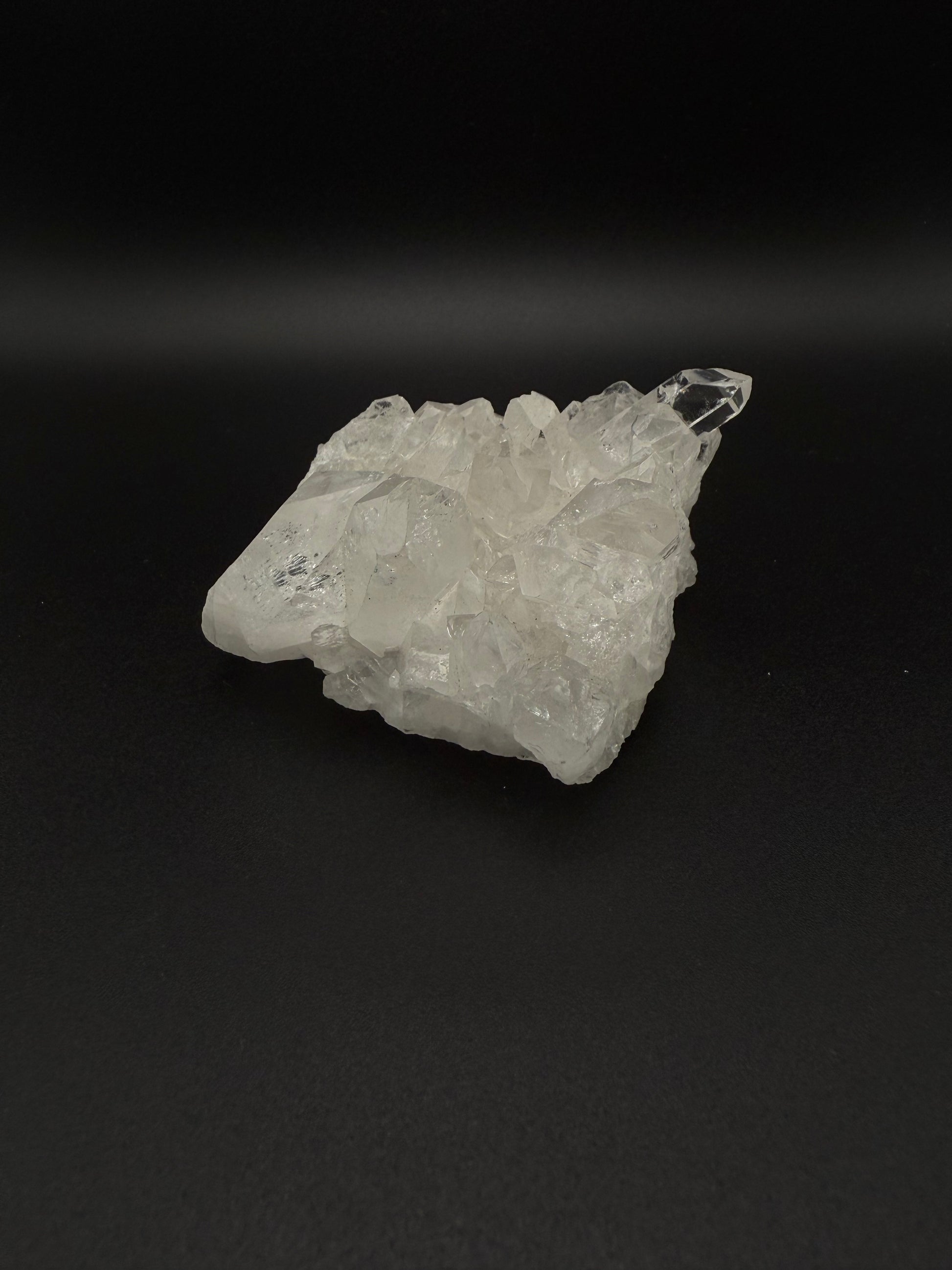 Clear Quartz crystal cluster specimen.