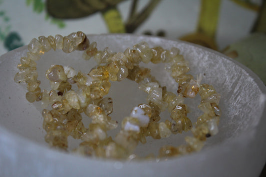 Golden Healer Quartz Chip Bracelet