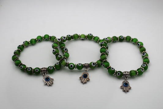 Green Evil Eye Bracelet