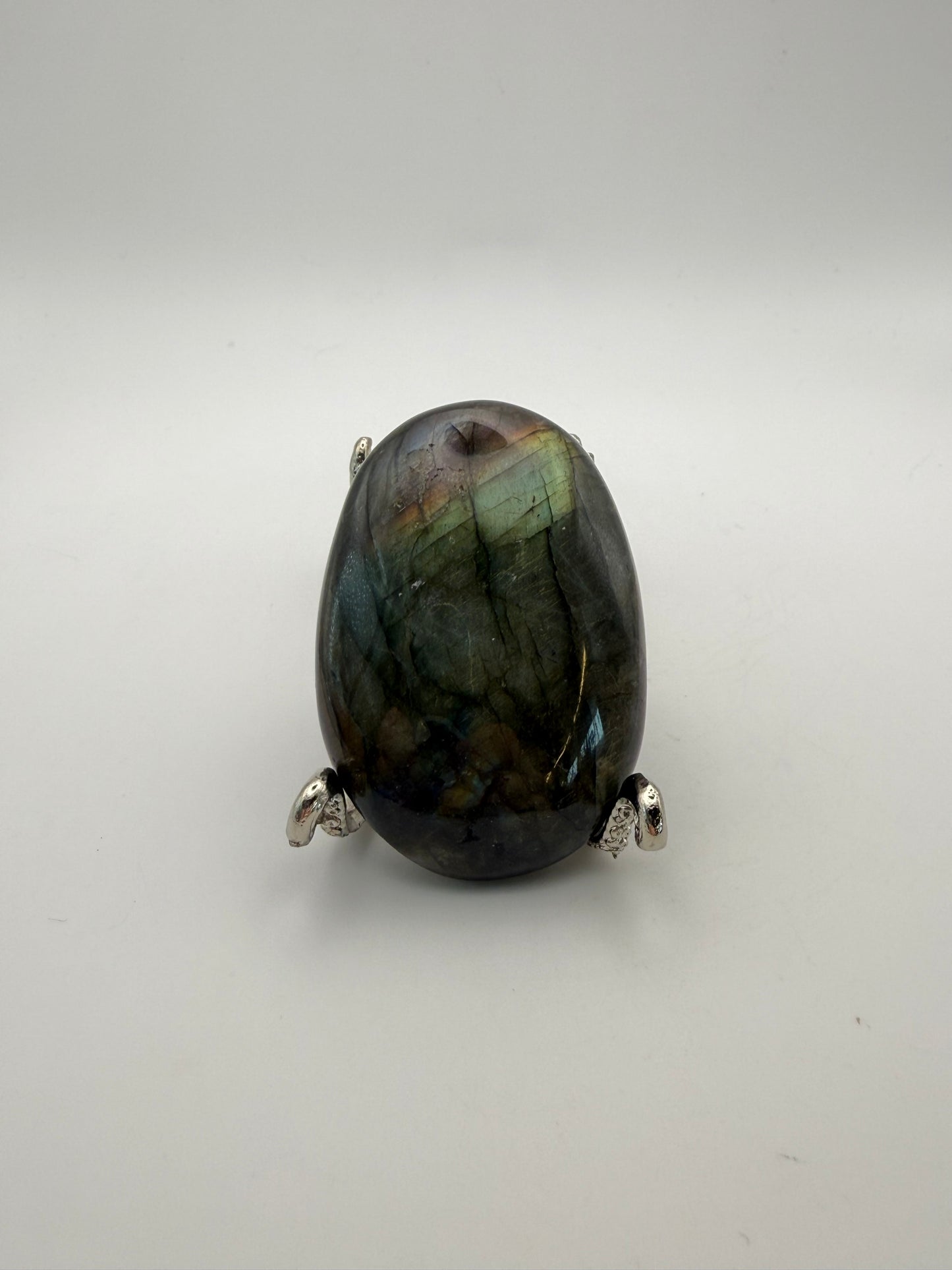 Polished Labradorite palm stone.