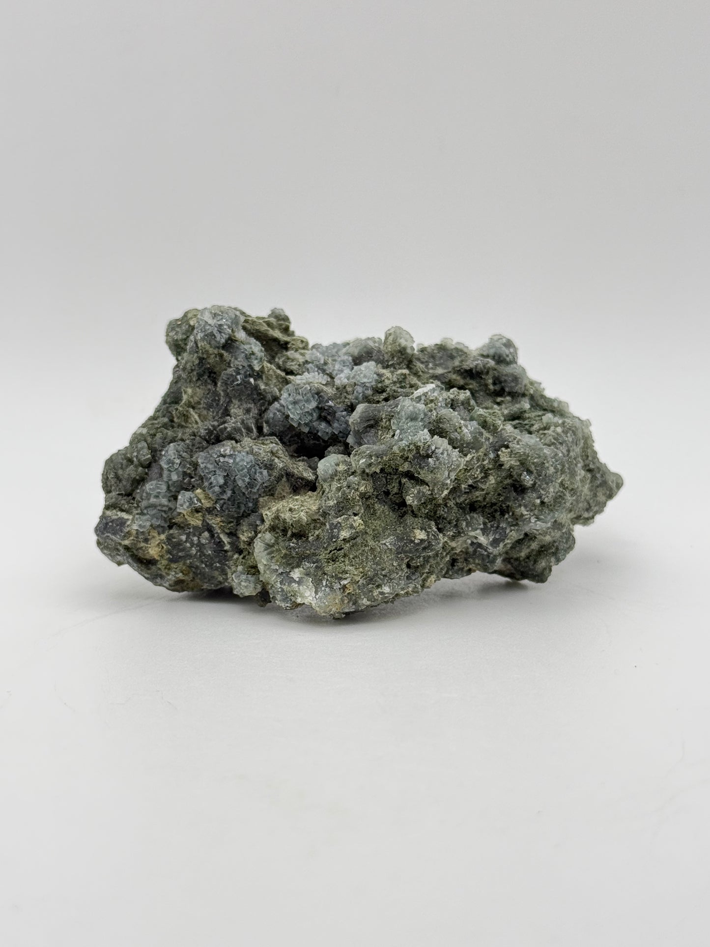 Raw prehnite specimen with amazing green color.