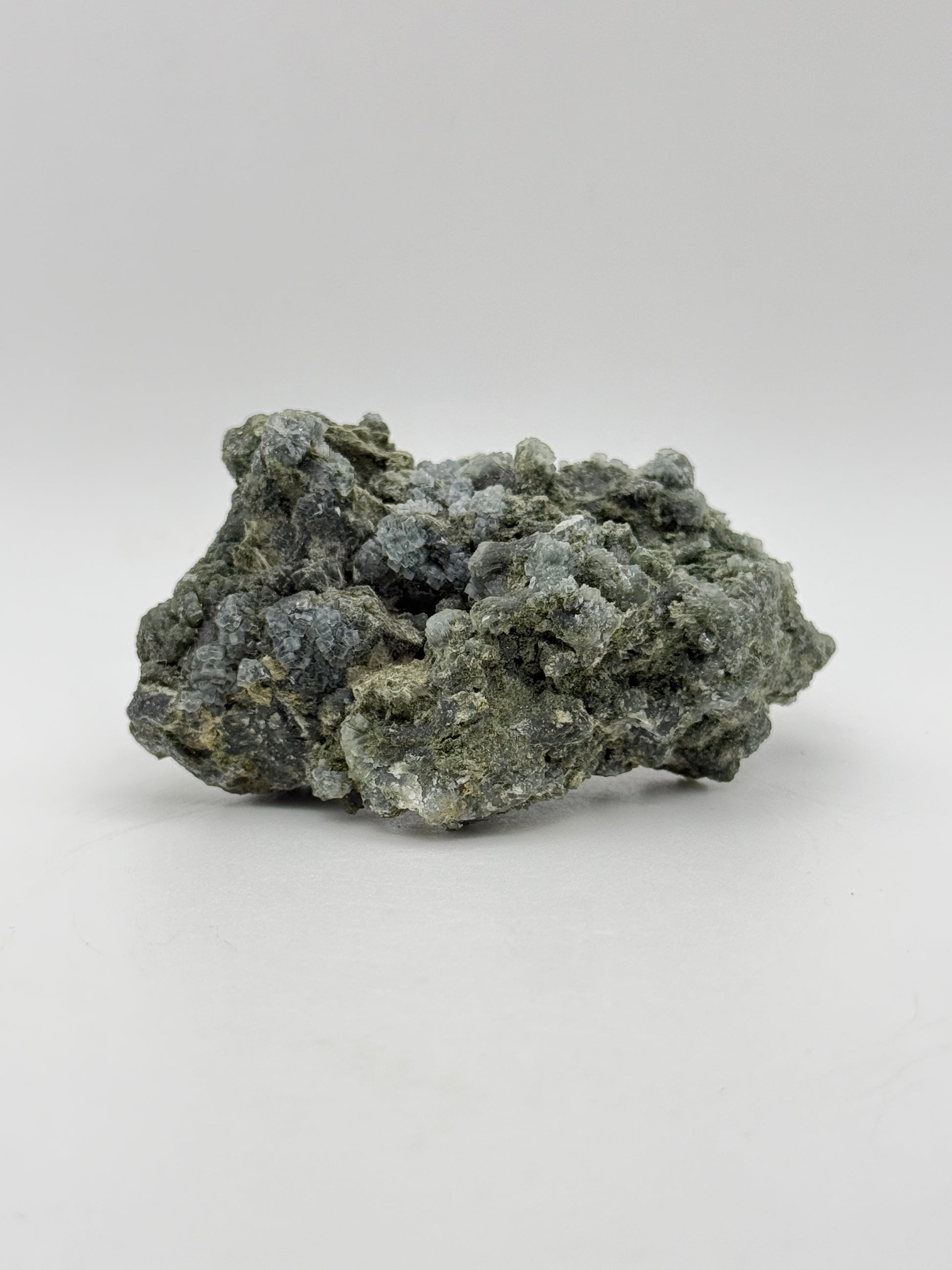 Raw prehnite specimen with amazing green color.