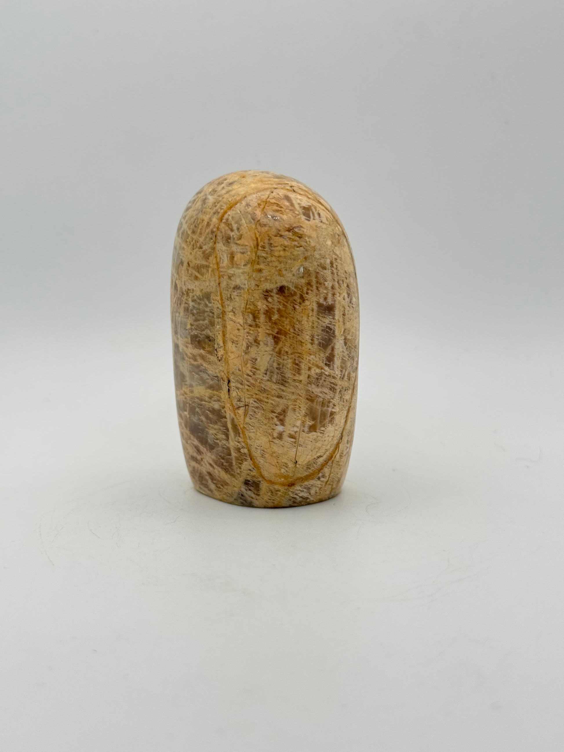 Polished yellow moonstone free form.