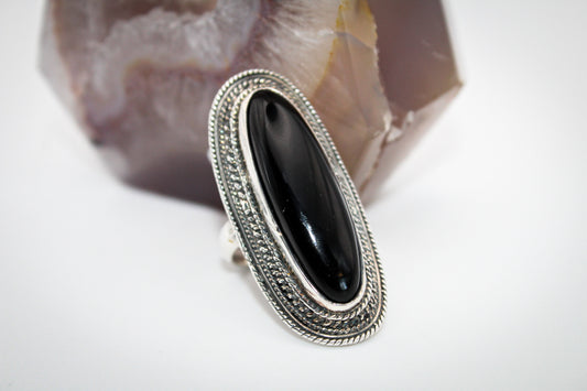 Black Obsidian Statement Ring