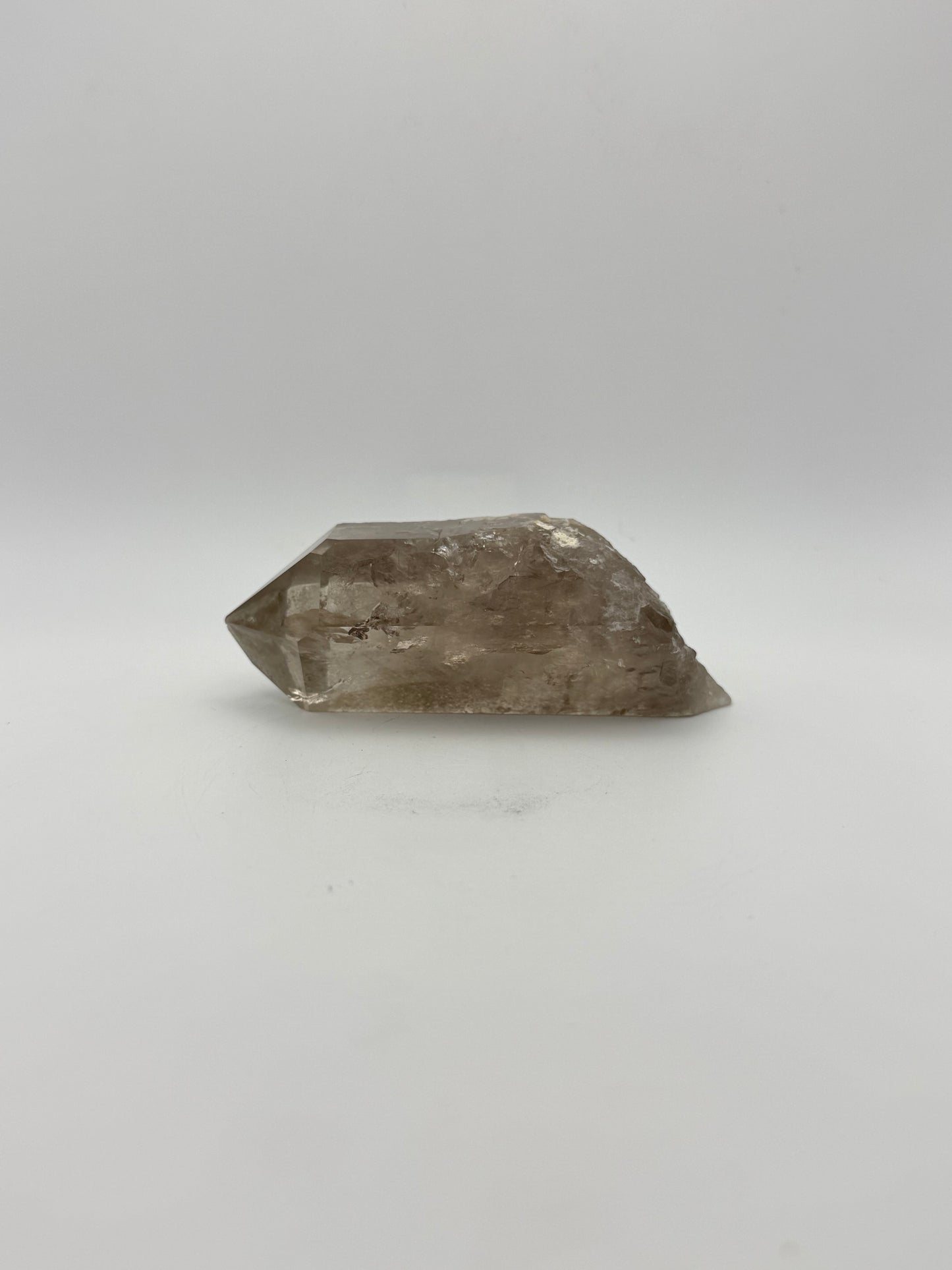 Smoky quartz point.