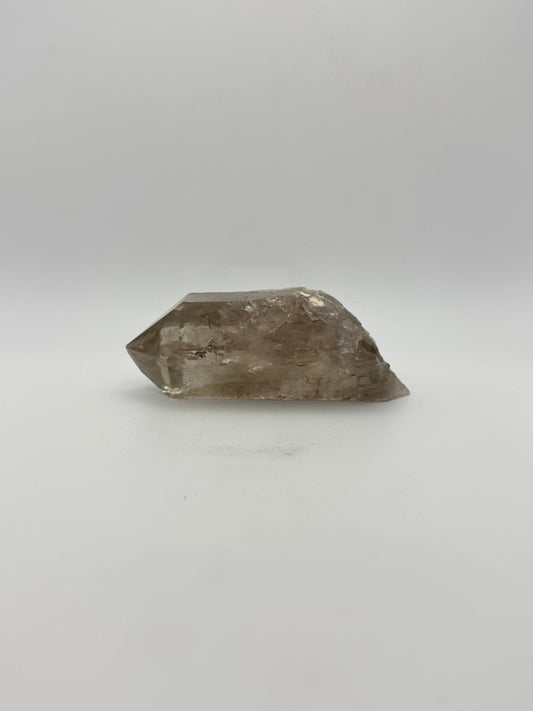 Smoky quartz point.