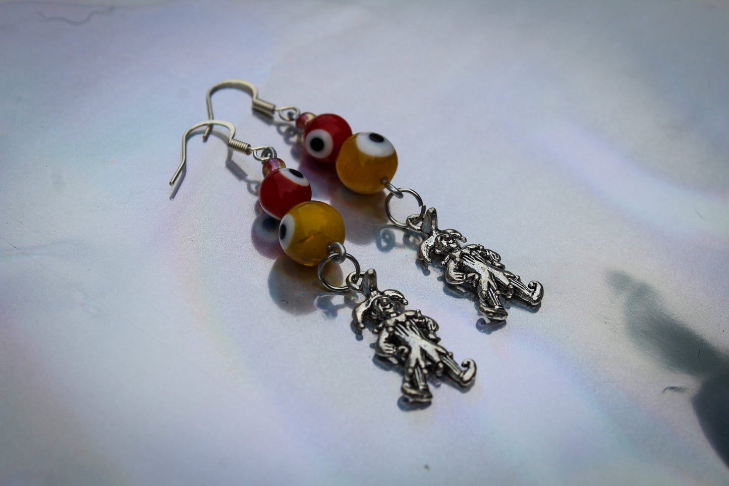 Evil Eye Clown Earrings