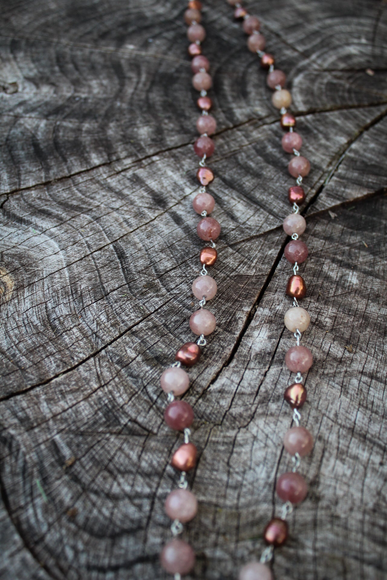 Strawberry Pearl Necklace