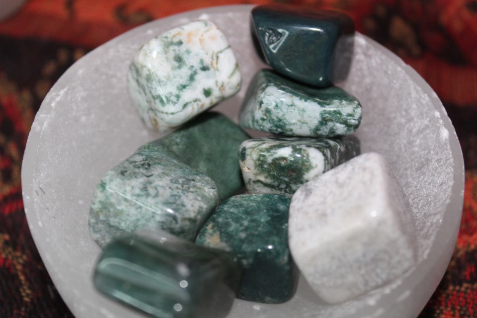 Moss Agate Tumbles