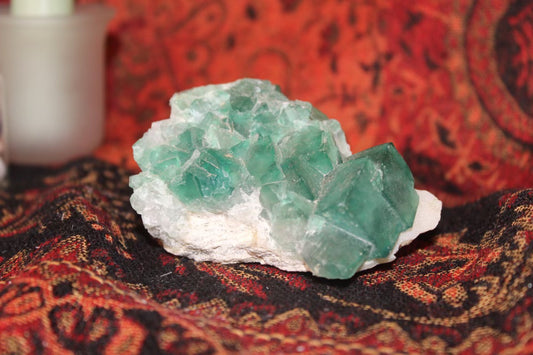 Natural blue green fluorite 