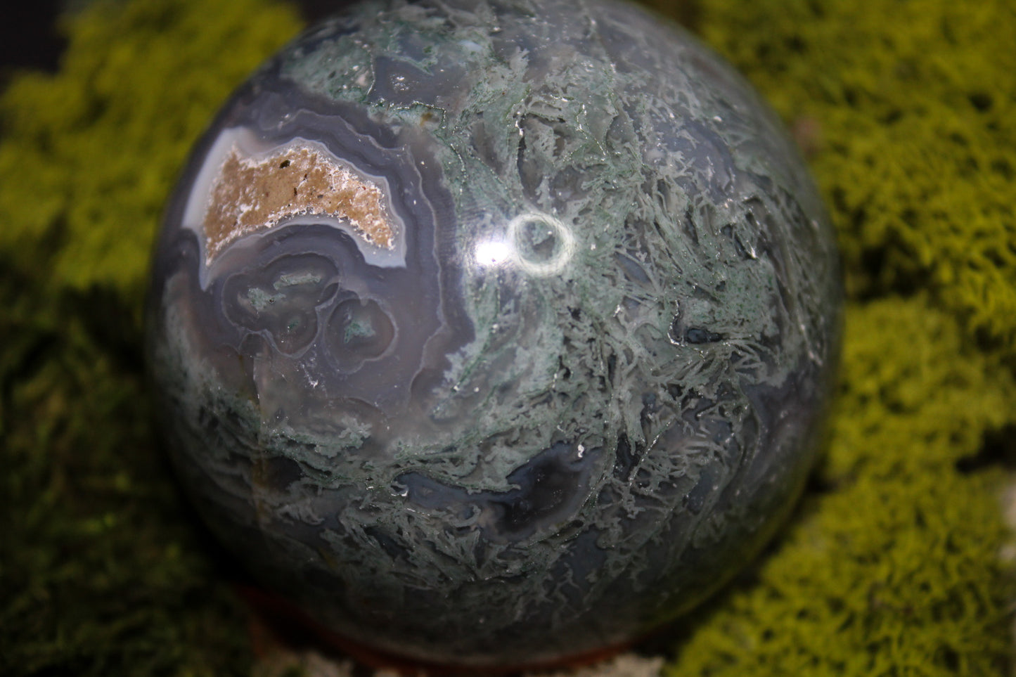 Moss Agate Sphere 2